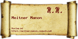 Meitner Manon névjegykártya